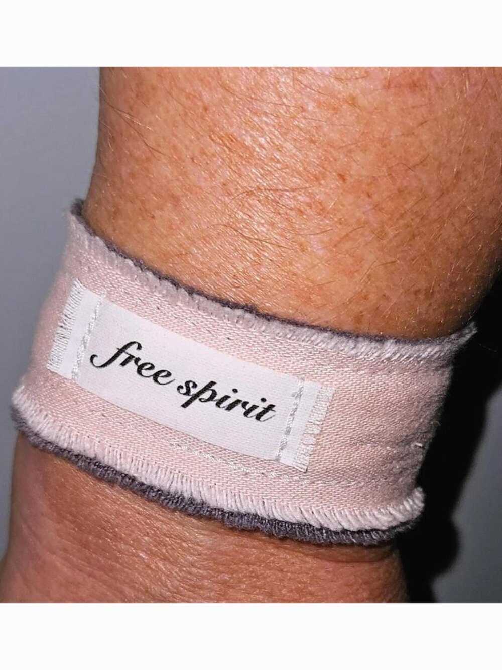 Free Spirit Pink Fabric Cuff Bracelet Stretch Boho Hippie Jewelry Travel Wander